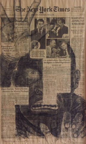 Drawing on New York Times frontpage